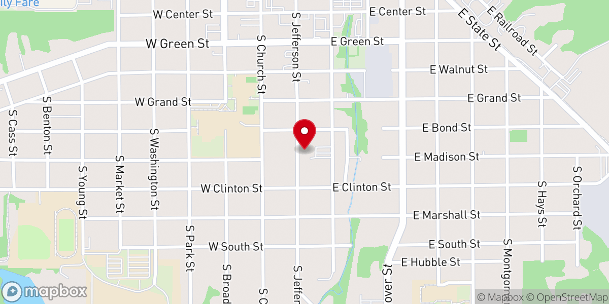 Map showing location of St Rose Catholic Church