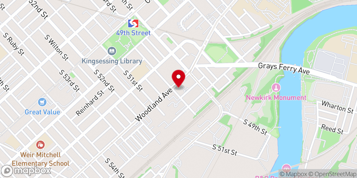 Map showing location of Mt. Zion Baptist Church