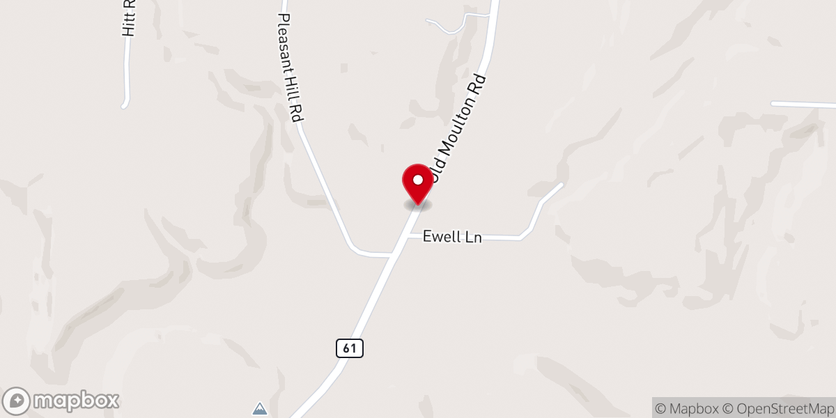 Map showing location of Crossroads Fellowship