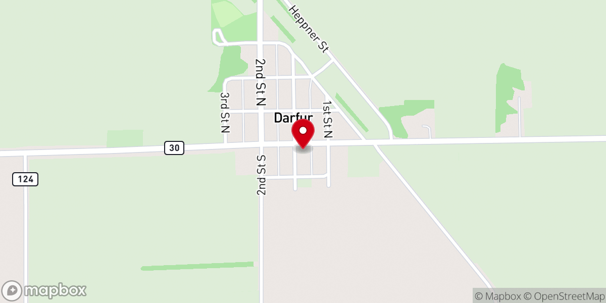 Map showing location of St John Lutheran Church WELS