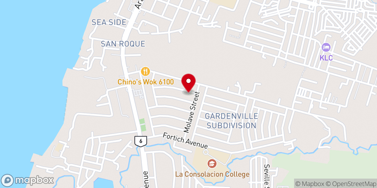 Map showing location of Our Lady of Compassion Chaplaincy