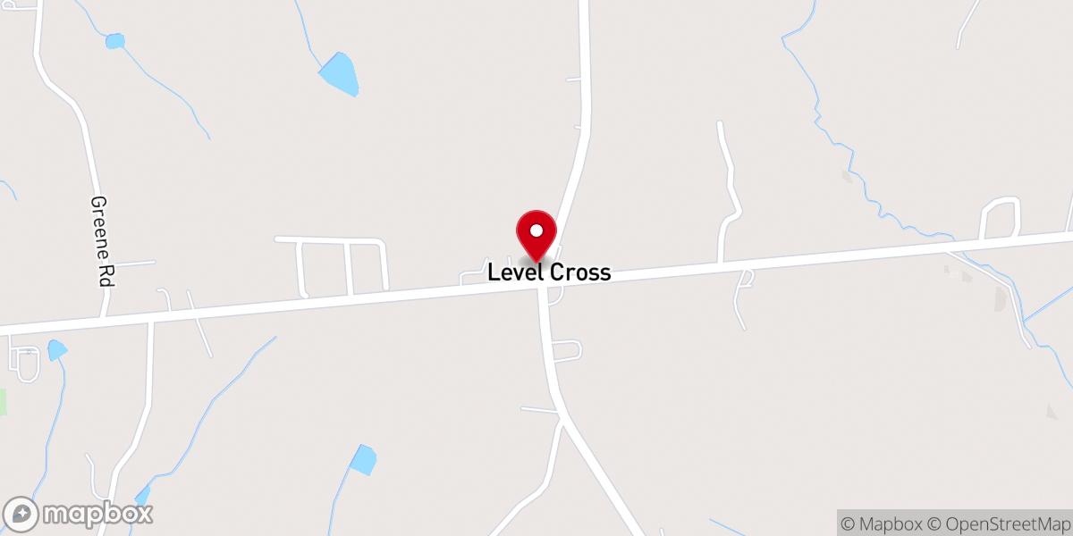 Map showing location of Level Cross United Methodist Church