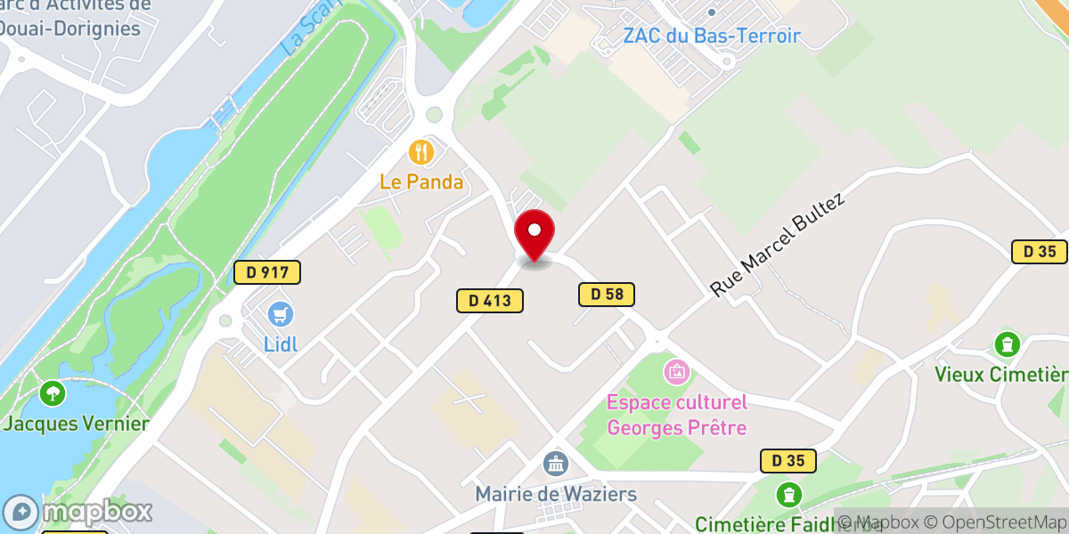 Map showing location of Eglise Chretienne Evangelique