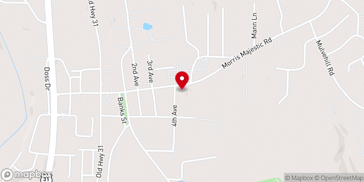 Map showing location of Enon Baptist Church Annex