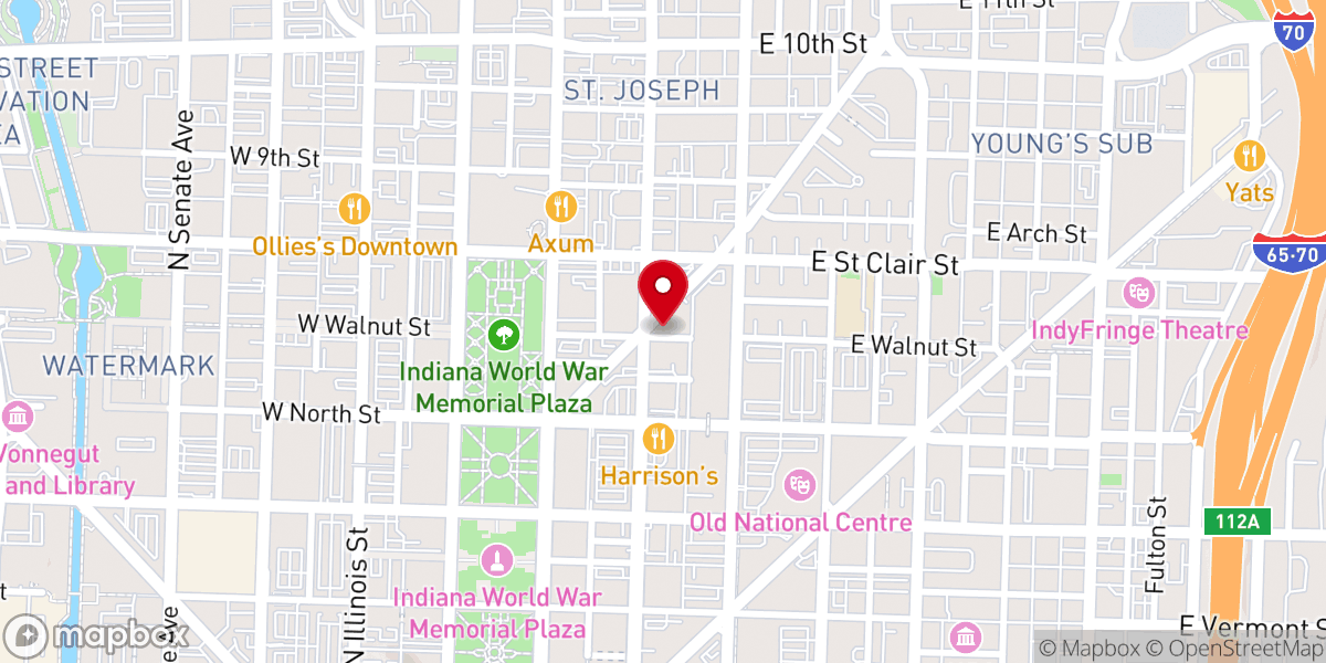 Map showing location of Central Christian Church