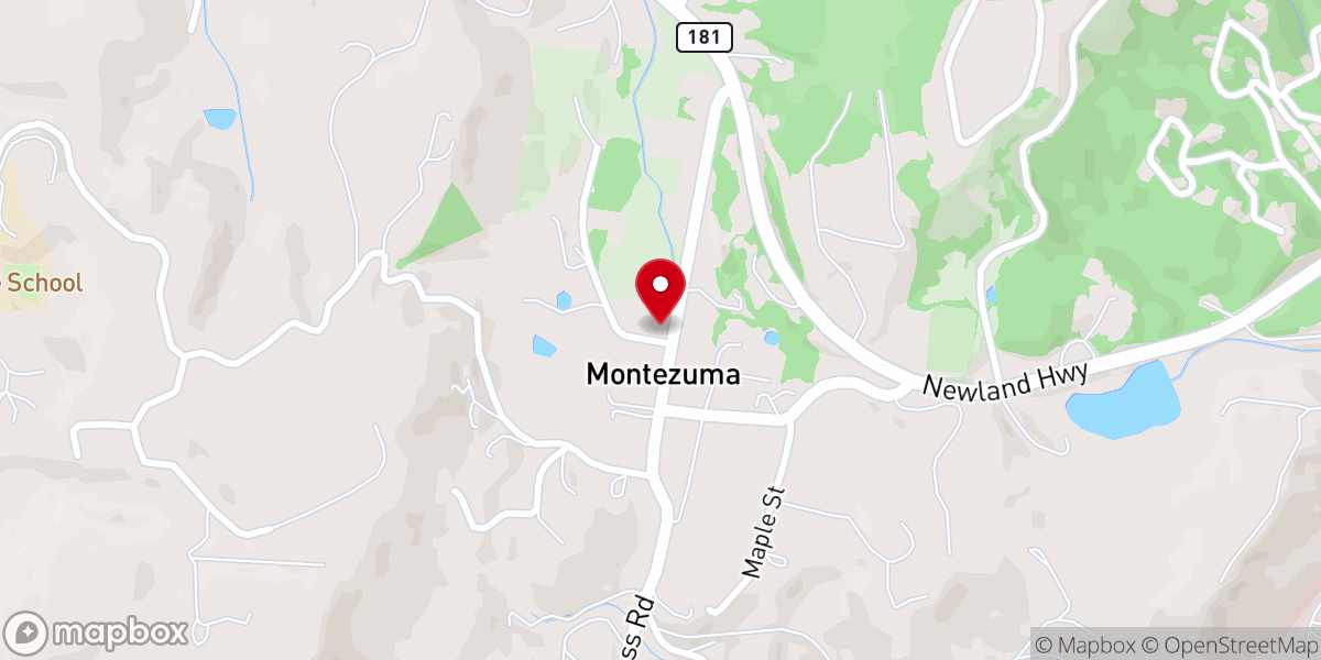 Map showing location of Aaron Baptist Church