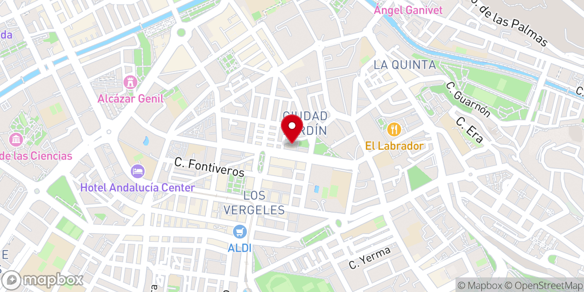 Map showing location of Comunidad Católica Shalom Granada