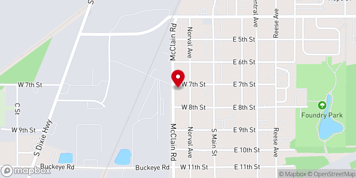 Map showing location of Christian Corner Community Center