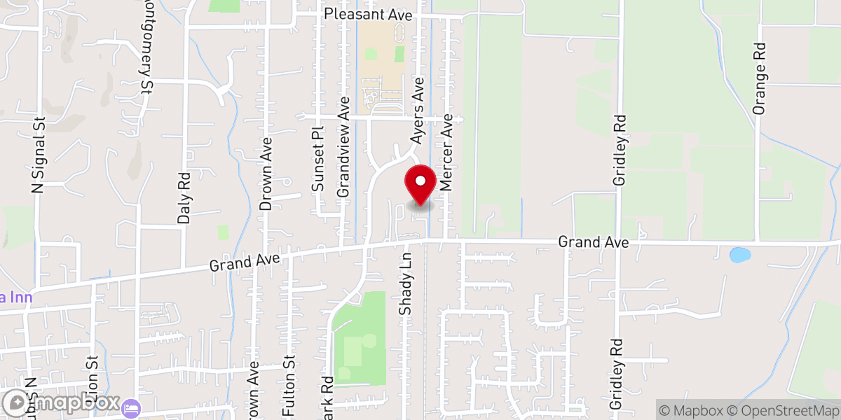 Map showing location of First Baptist Church of Ojai