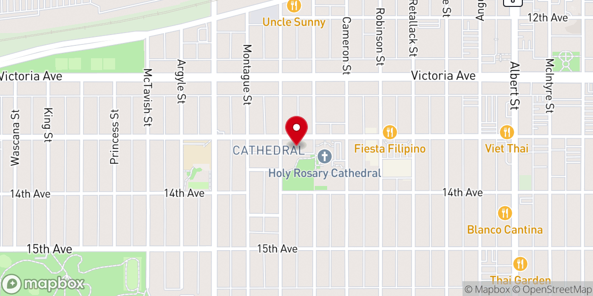 Map showing location of Cathedral Courts