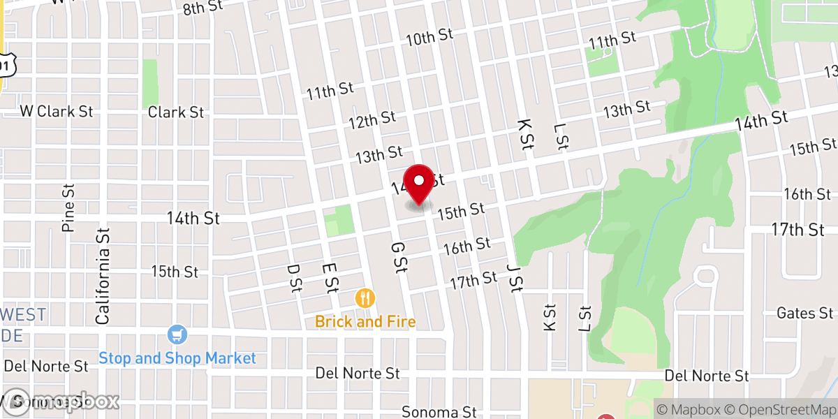 Map showing location of Christ Episcopal Church