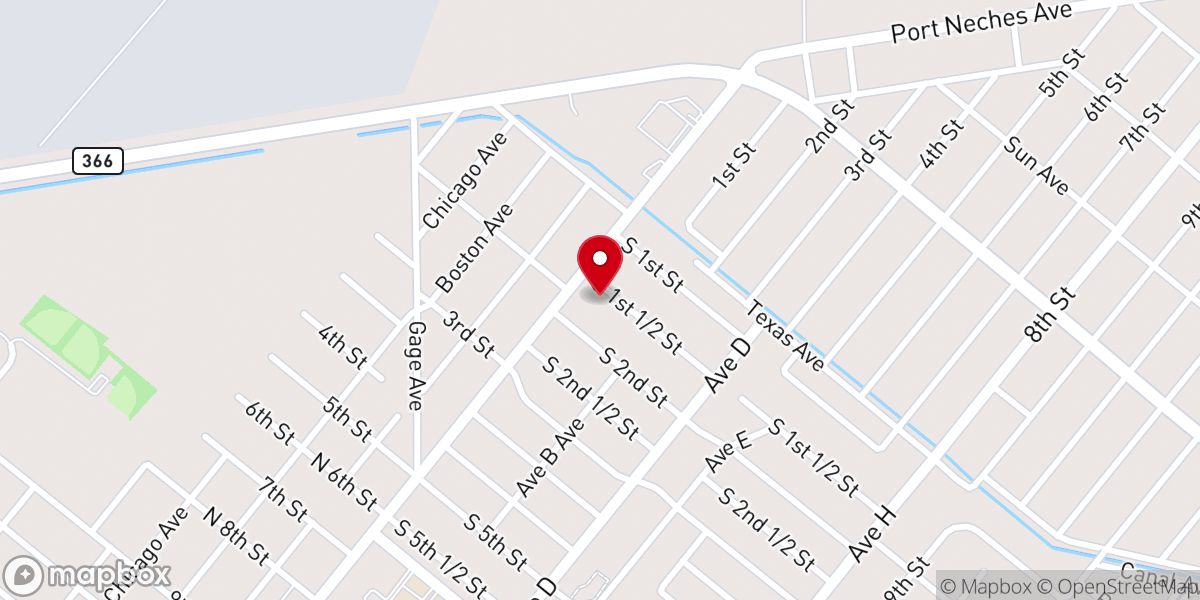 Map showing location of Golden Triangle Church of Christ