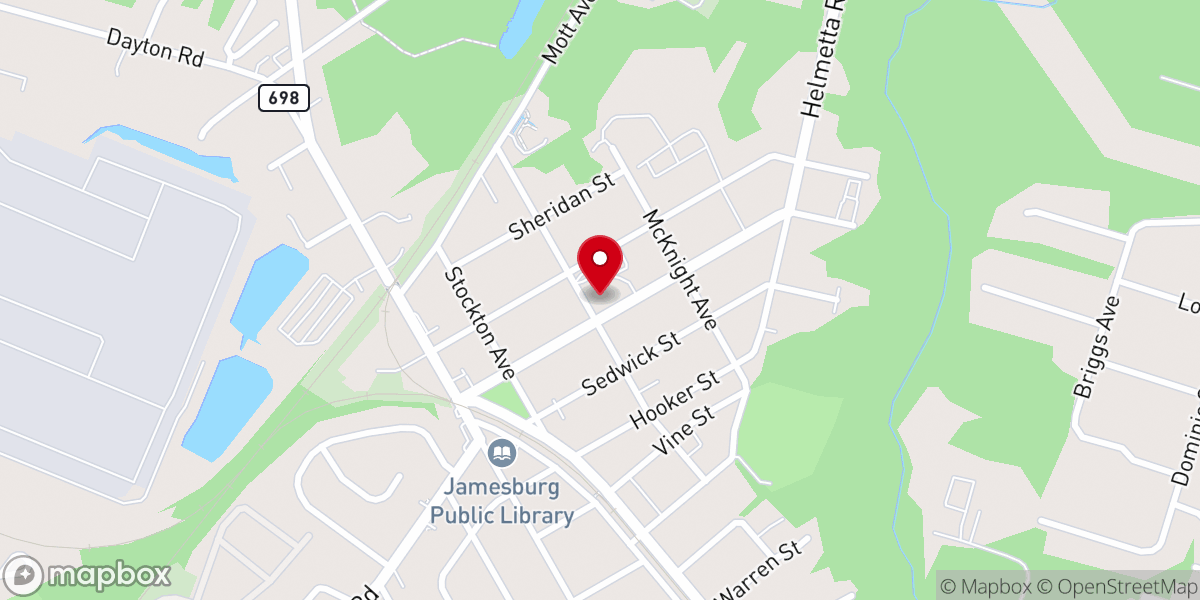 Map showing location of St. James the Less Roman Catholic Church