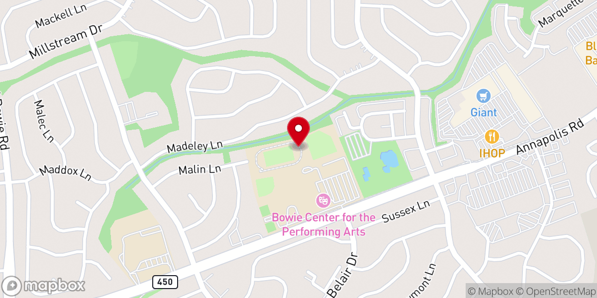 Map showing location of Bowie City Church