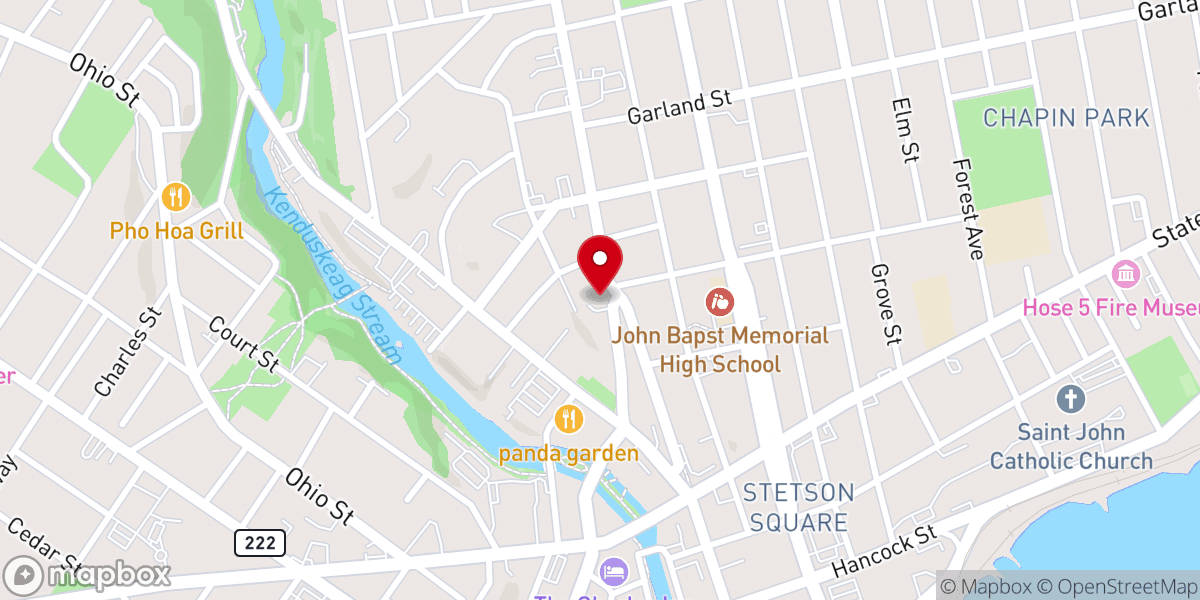 Map showing location of Trinity Anglican Church