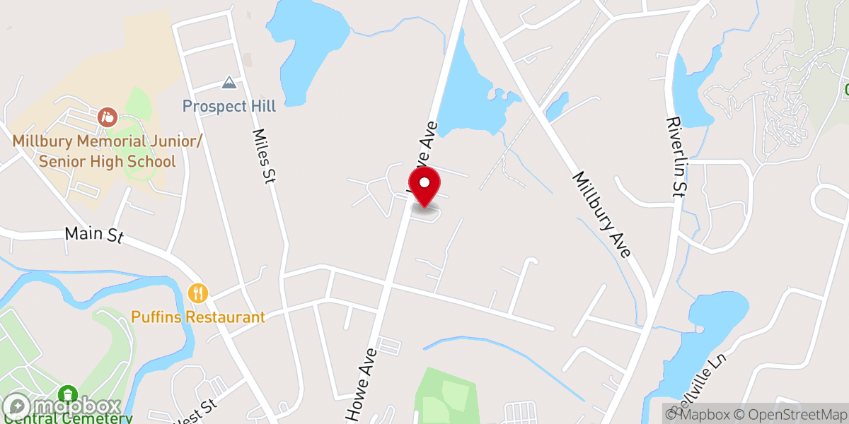 Map showing location of Hope Reformed Church