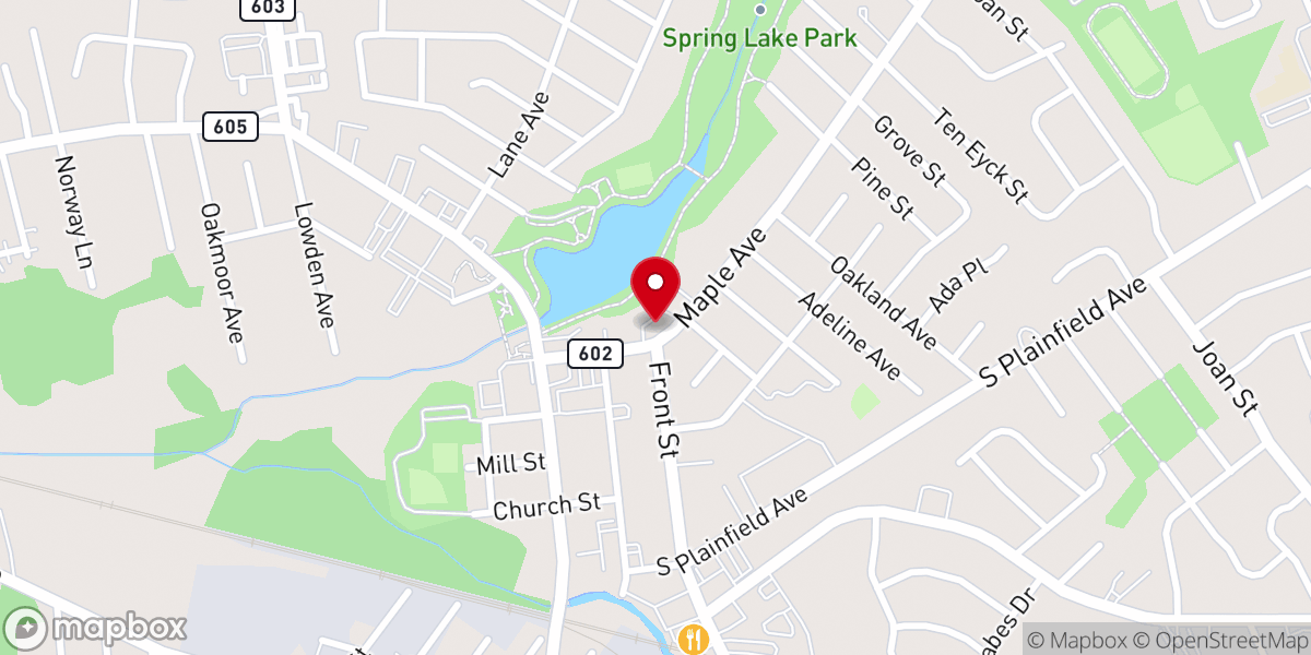 Map showing location of Church in Edison