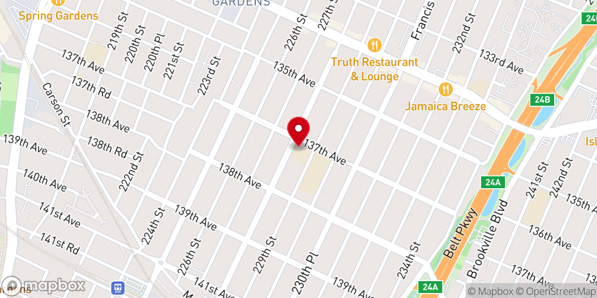 Map showing location of The First Rosedale Seventh-Day Adventist Church