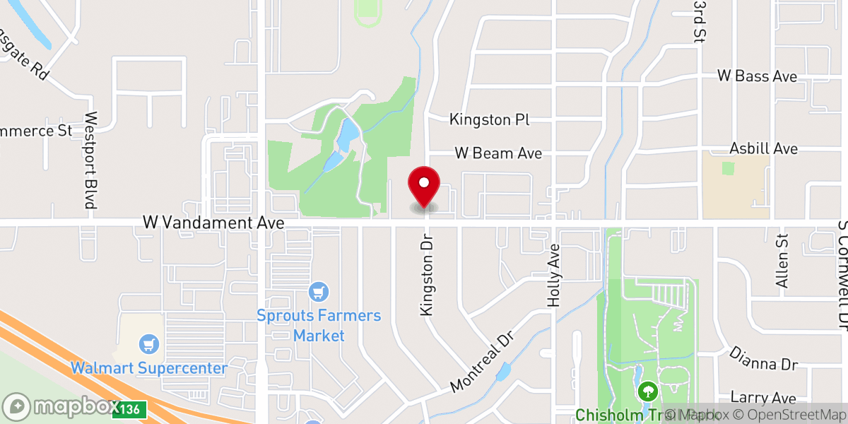Map showing location of Chisholm Trial United Presbyterian Church