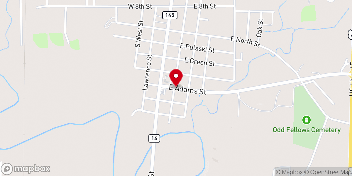 Map showing location of St Paul Missionary Baptist