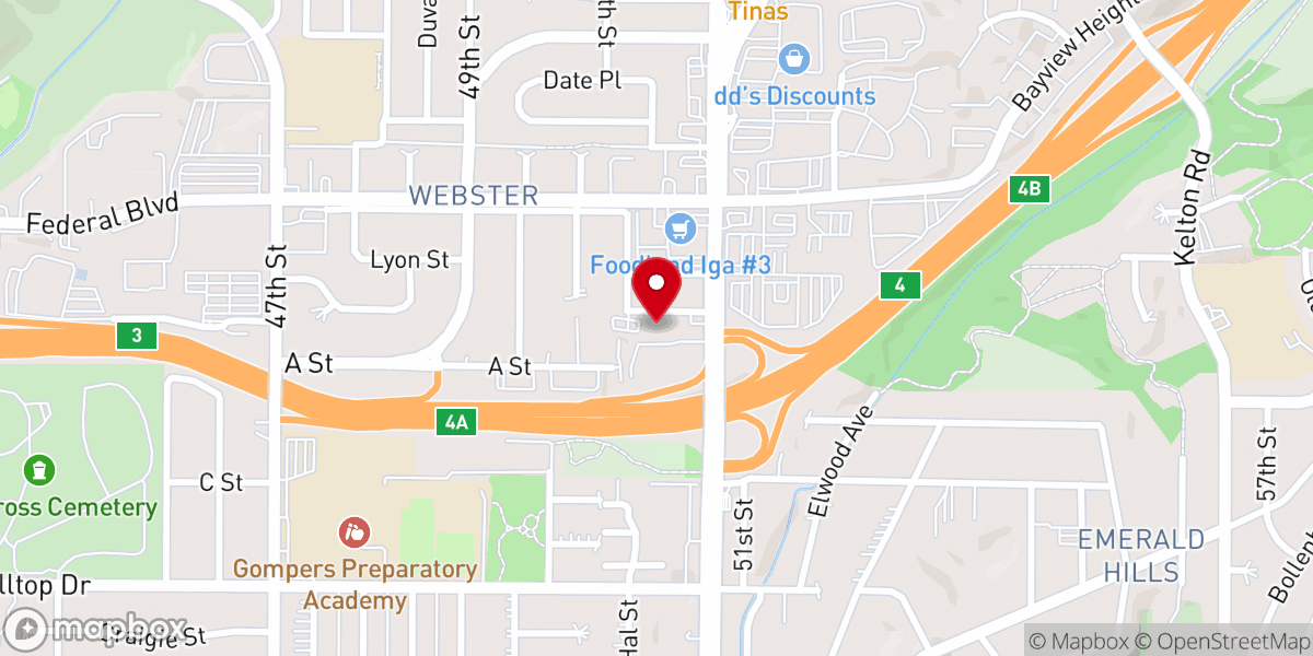 Map showing location of Our Redeemer Lutheran Church