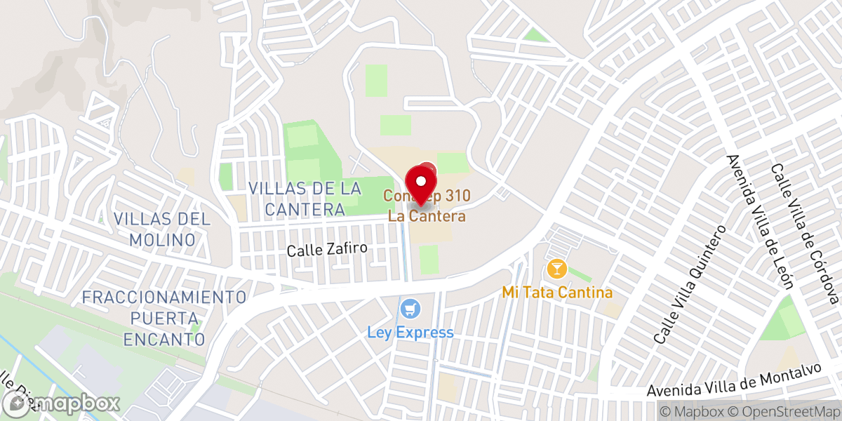 Map showing location of Templo de la Santísima Trinidad
