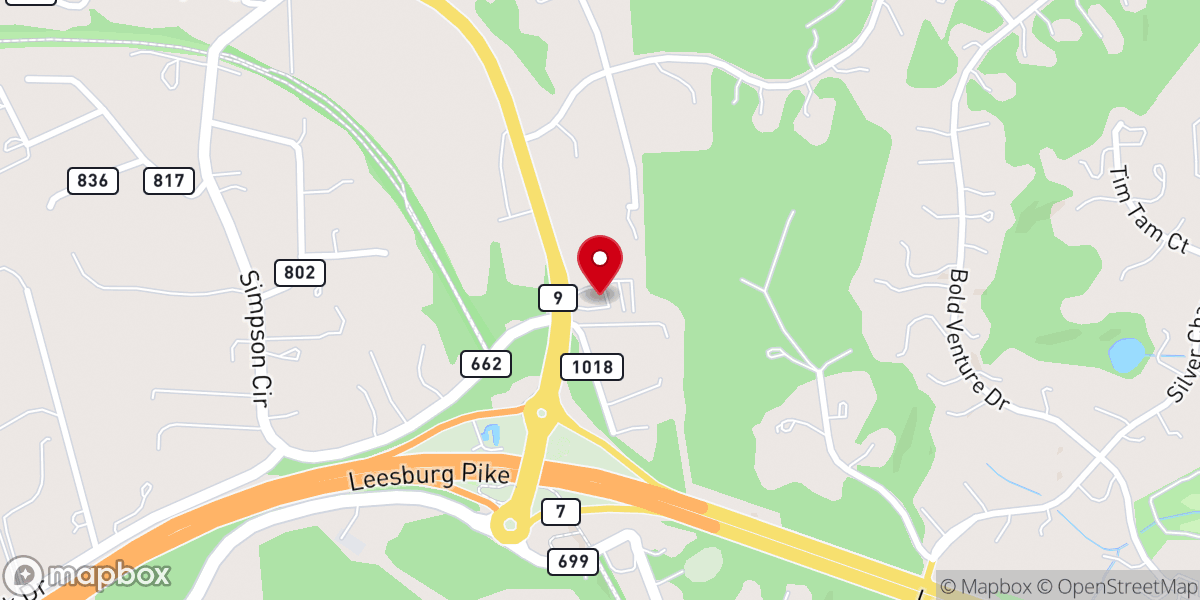 Map showing location of Bridgeview Christian Church