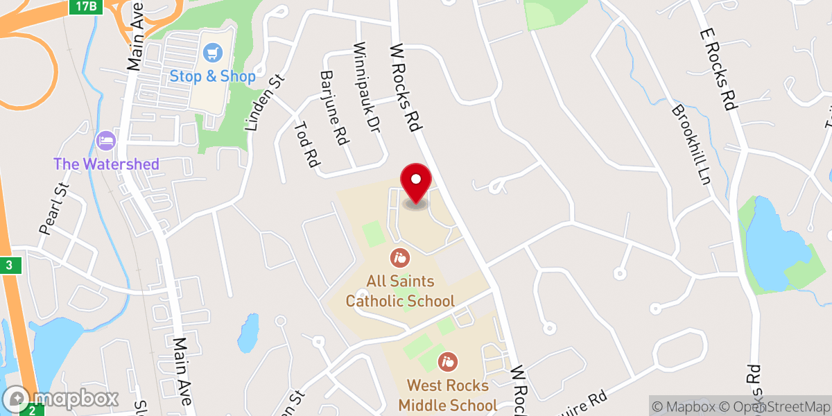 Map showing location of All Saints Catholic School - Preschool to Grade 8