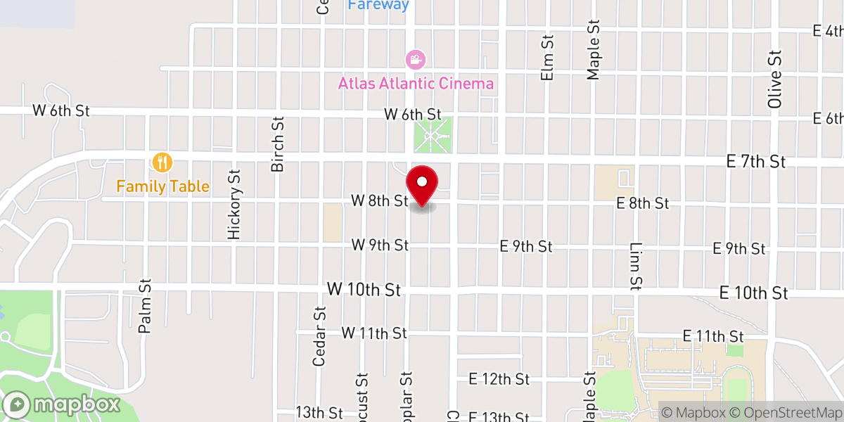 Map showing location of First United Methodist Church