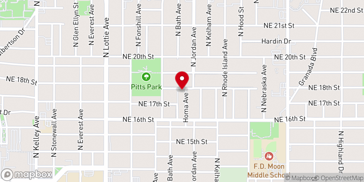 Map showing location of Holy Temple Church of God