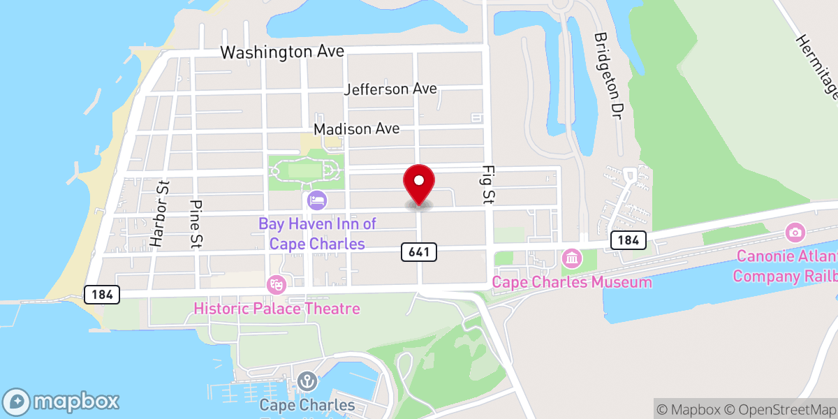 Map showing location of Emmanuel Episcopal Church
