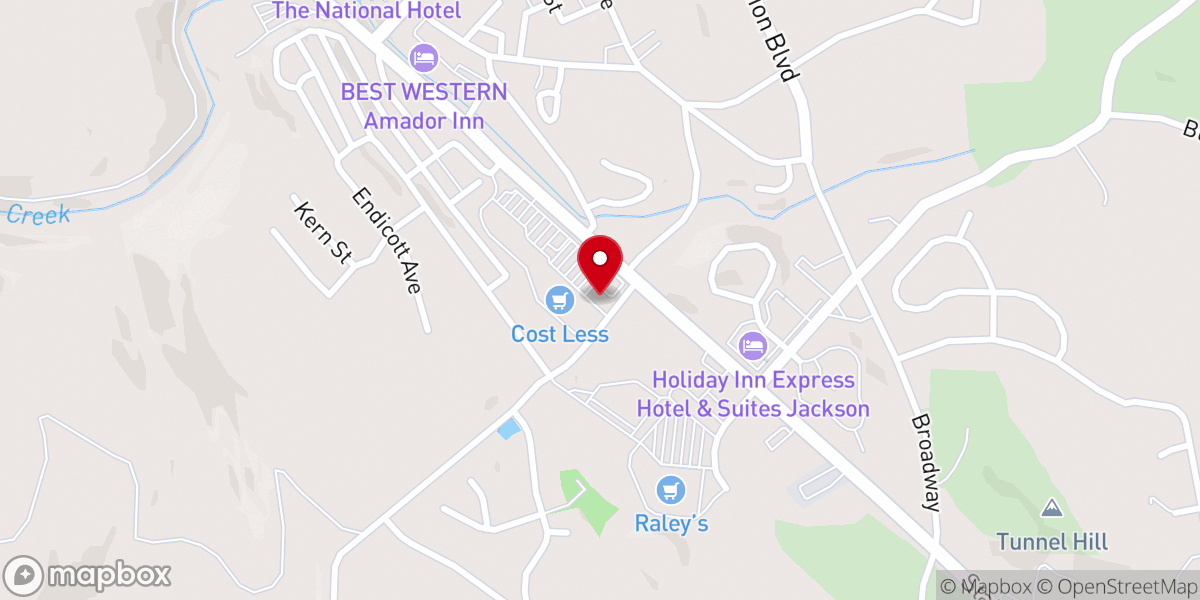 Map showing location of Jackson’s Waffle Shop