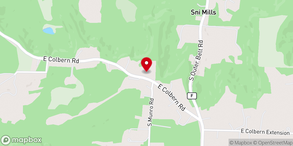 Map showing location of Sni Mills Church