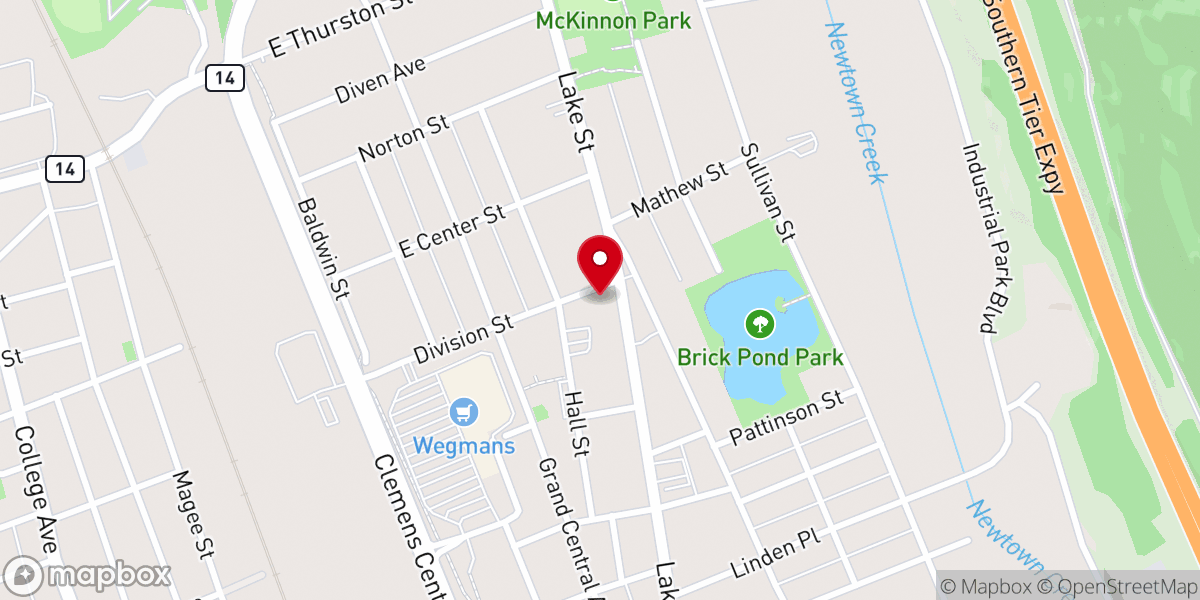 Map showing location of Saint Luke's Congregational Church
