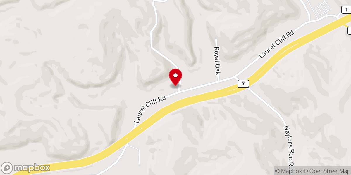 Map showing location of Laurel Cliff Free Methodist Church