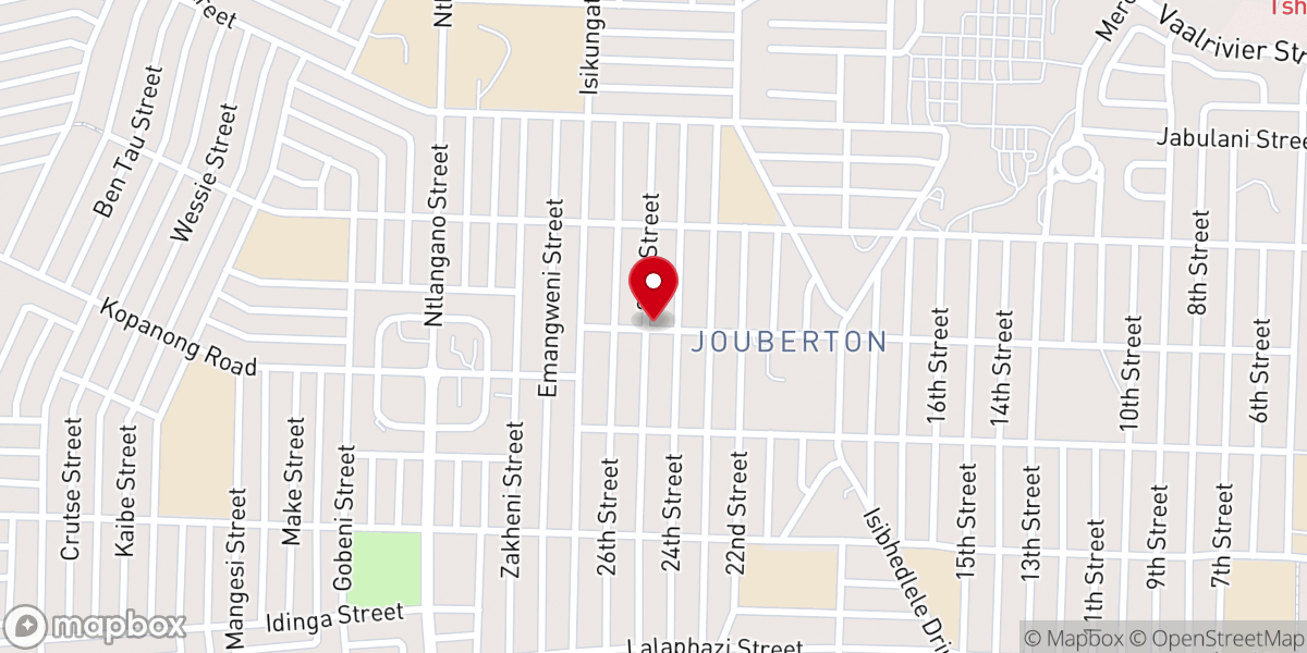 Map showing location of Ledibeng Centre