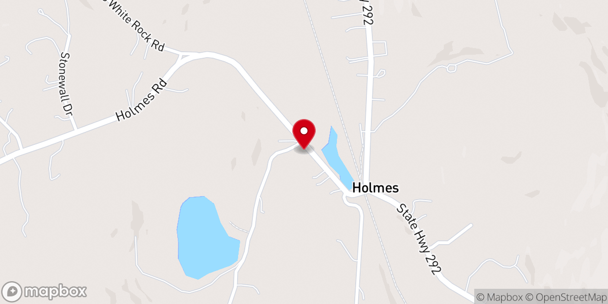 Map showing location of Holmes United Methodist Church
