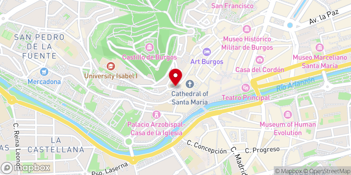 Map showing location of Iglesia de San Nicolás de Bari