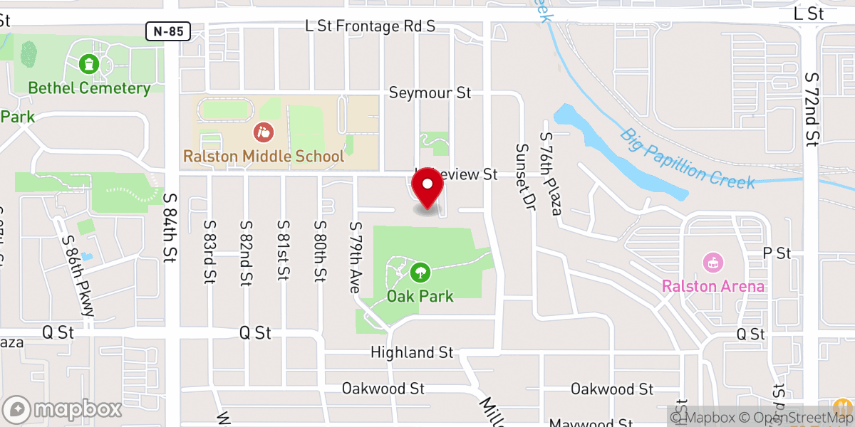 Map showing location of Saint Gerards Catholic Church