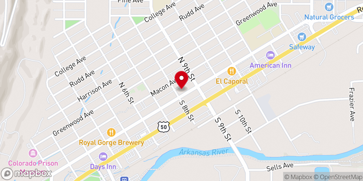 Map showing location of First United Methodist Church-Canon City - Food Distribution Center