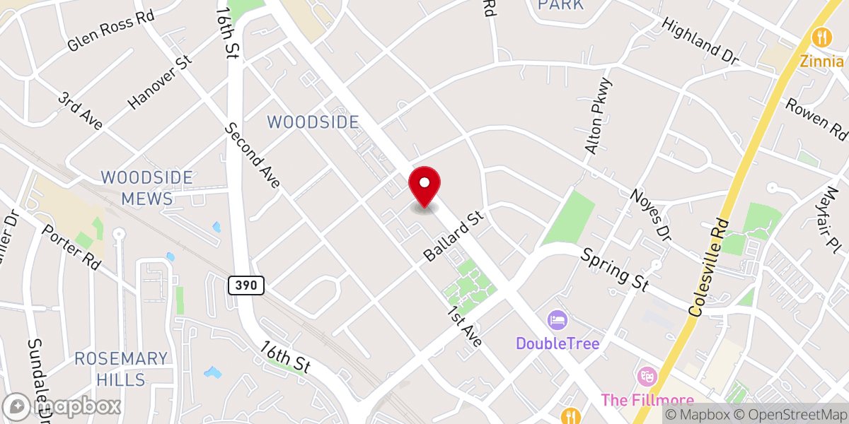 Map showing location of Silver Spring United Methodist Church