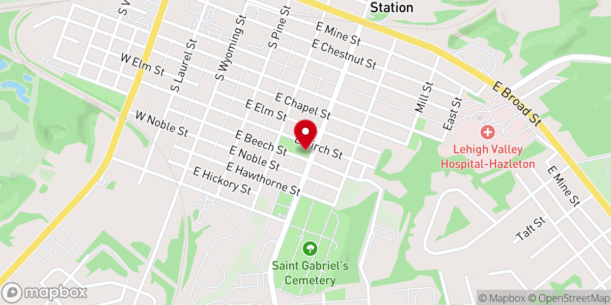 Map showing location of St Mary's Byzantine Catholic Church
