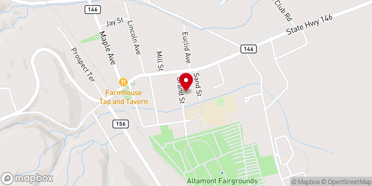 Map showing location of St Lucy / St. Bernadette Church