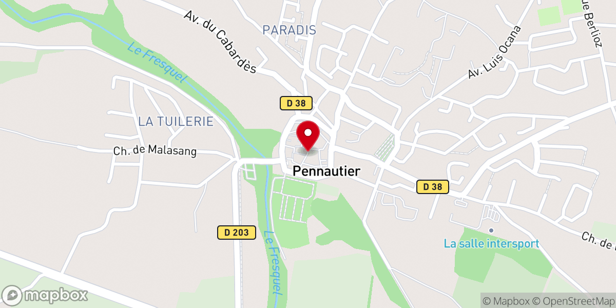 Map showing location of Paroisse
