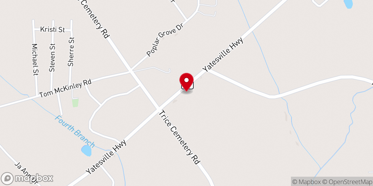 Map showing location of Faith Baptist Church