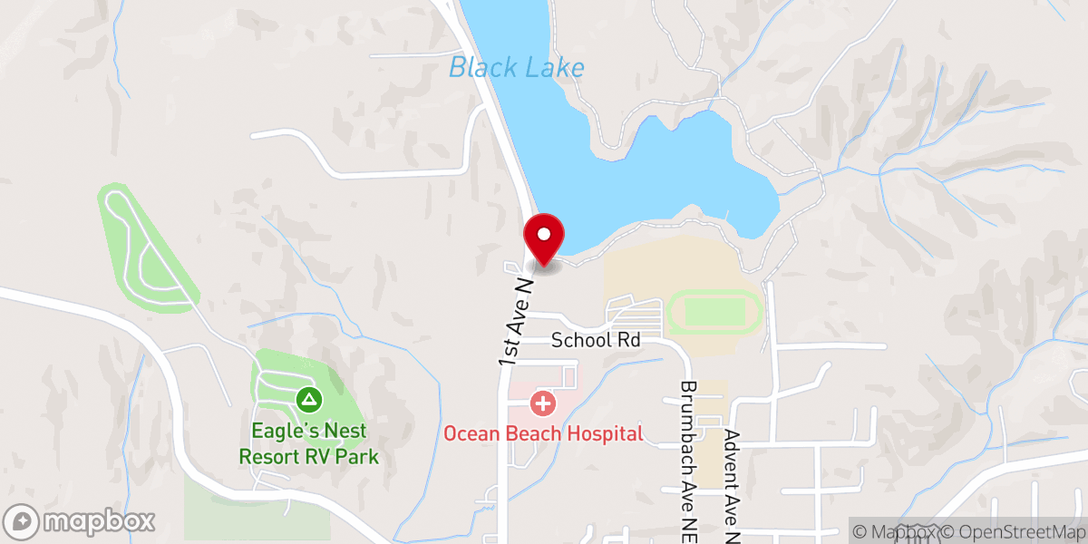 Map showing location of Black Lake Park