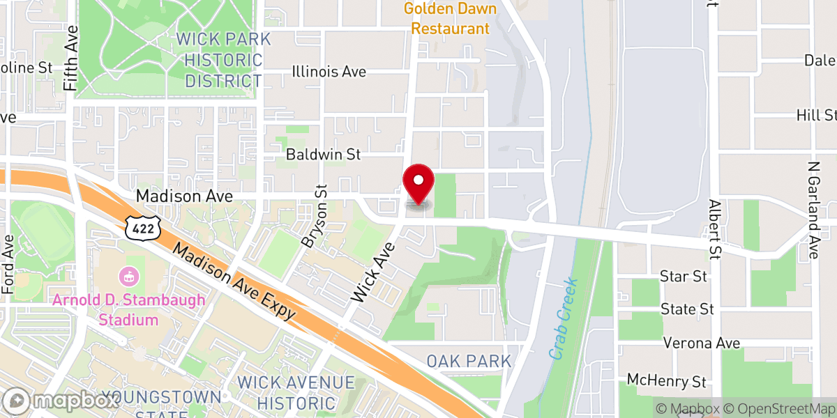 Map showing location of Steel Valley Church