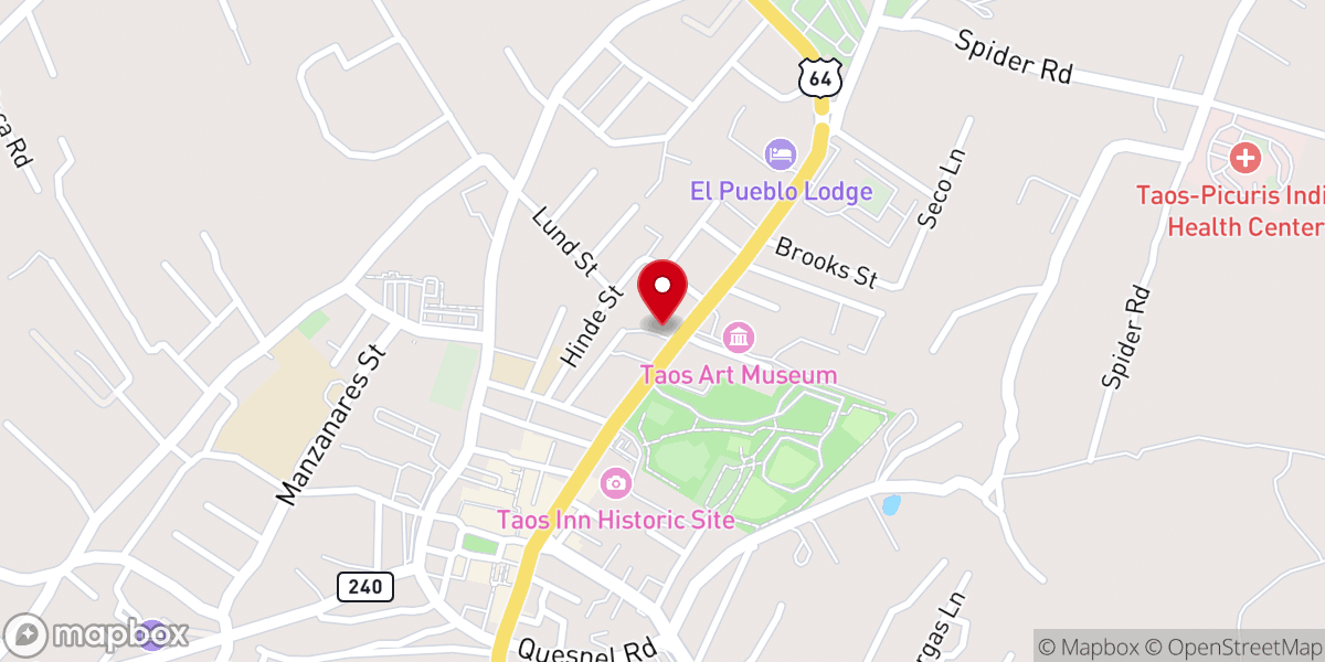 Map showing location of First Baptist Church
