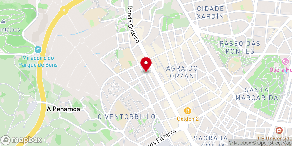 Map showing location of BiciCoruña Agra do Orzán