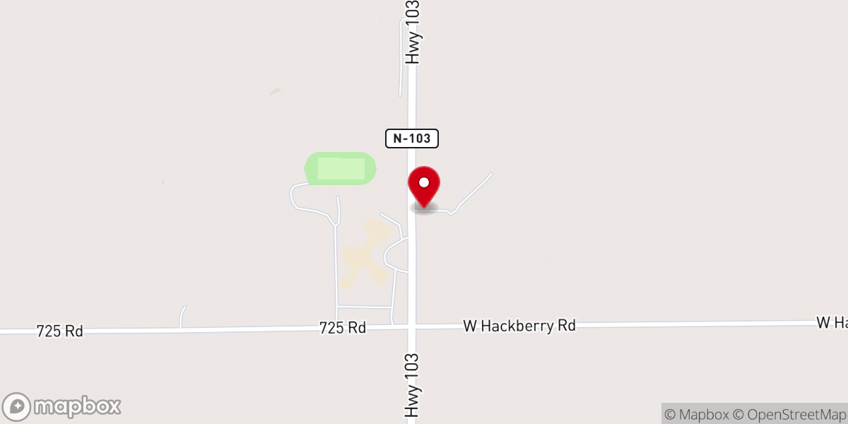 Map showing location of Cammack Farms Inc